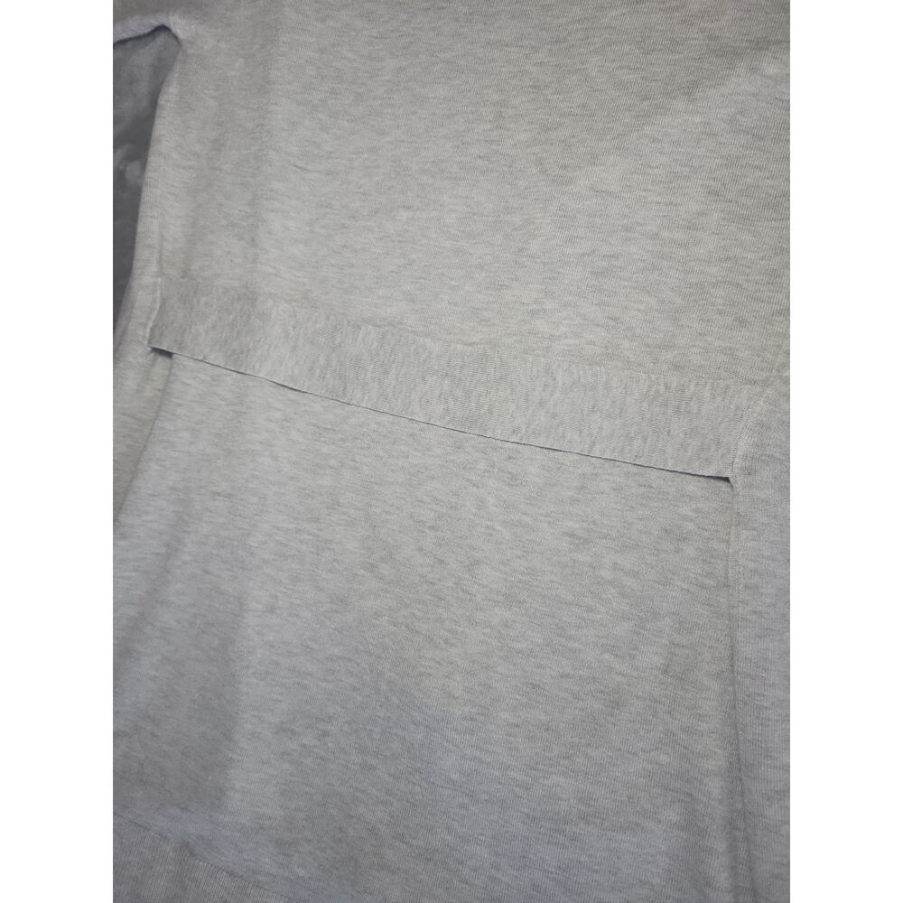 Womens Open Front Cardigan Sweater Size L Belted Back Minimalist Chic 3/4 Sleeve - Picture 8 of 10